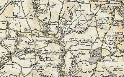 Old map of Whitefield Down in 1900