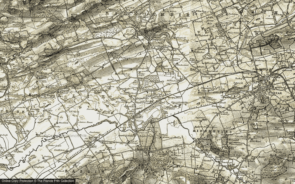 Old Map of Muir of Drumshade, 1907-1908 in 1907-1908
