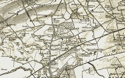 Old map of Muir of Drumshade in 1907-1908