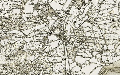 Old map of Muir of Ord in 1911-1912