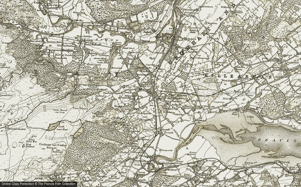 Historic Ordnance Survey Map of Muir of Ord, 1911-1912