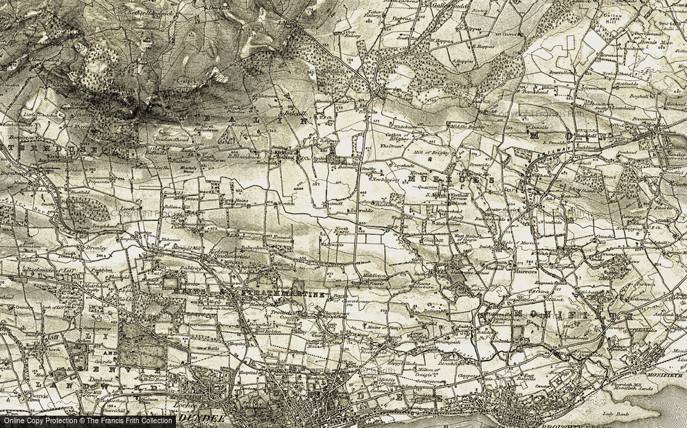 Old Map of Muir of Pert, 1907-1908 in 1907-1908