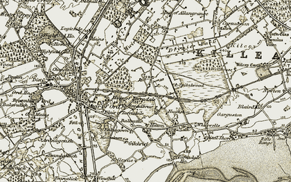 Old map of Muir of Tarradale in 1911-1912