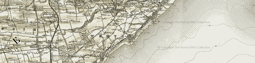 Old map of Muiredge in 1903-1908