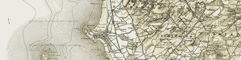 Old map of Muirhead in 1905-1906
