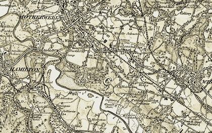 Old map of Muirhouse in 1904-1905