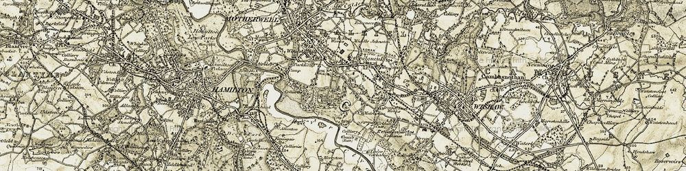 Old map of Muirhouse in 1904-1905