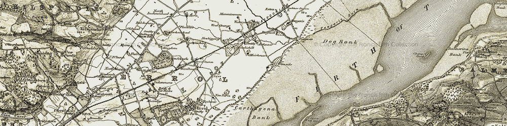 Old map of Muirhouses in 1906-1908
