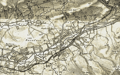 Old map of Linburn in 1904-1905