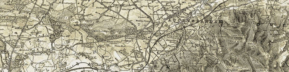 Old map of Barns in 1906-1908