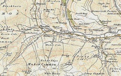 Old map of White Beacan Hags in 1903-1904