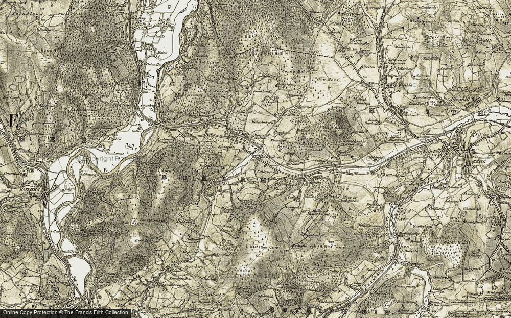 Old Map of Historic Map covering Balnabreich in 1910