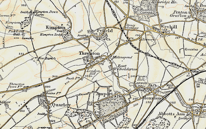 Old map of Mullenspond in 1897-1899