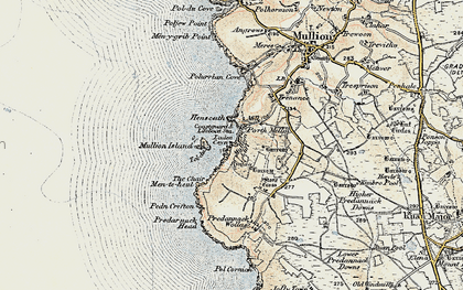 Old map of Mullion Cove in 1900