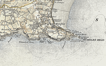 Old map of Mumbles, The in 1900-1901