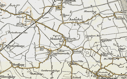 Old map of Mumby in 1902-1903