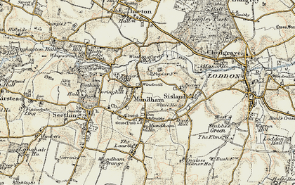 Old map of Mundham in 1901-1902
