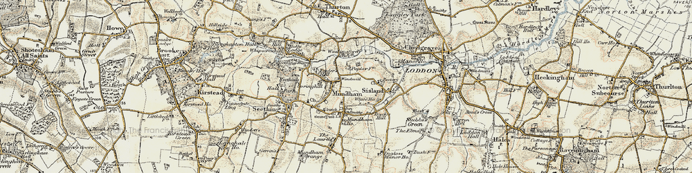 Old map of Mundham in 1901-1902