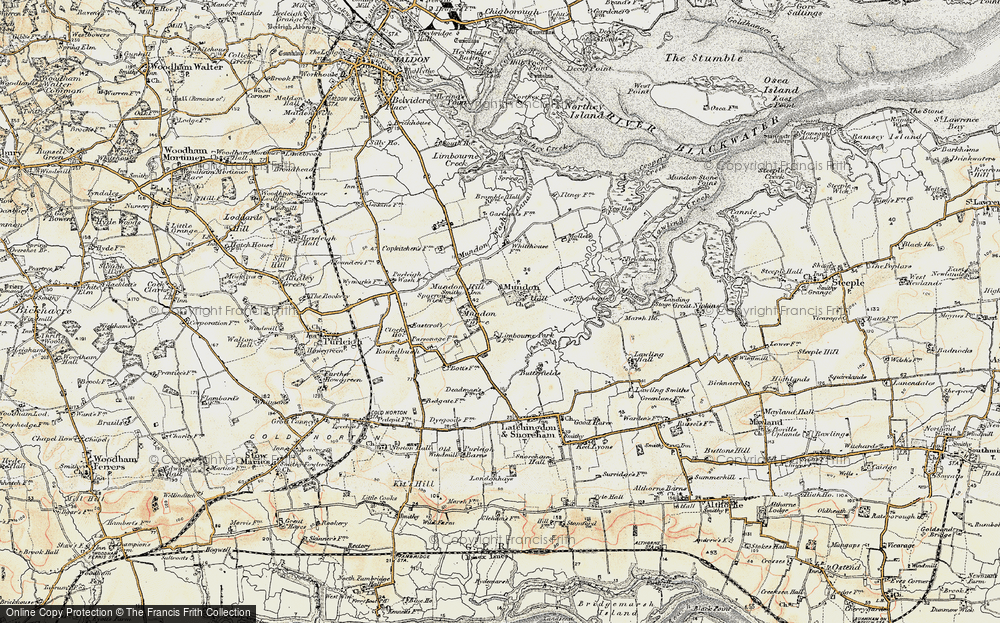 Old Map of Mundon, 1898 in 1898