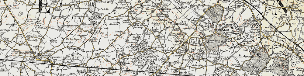 Old map of Mundy Bois in 1897-1898