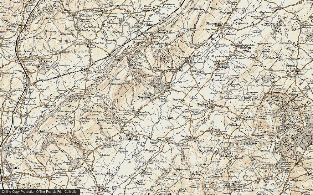 Old Map of Historic Map covering Aston Deans in 1902