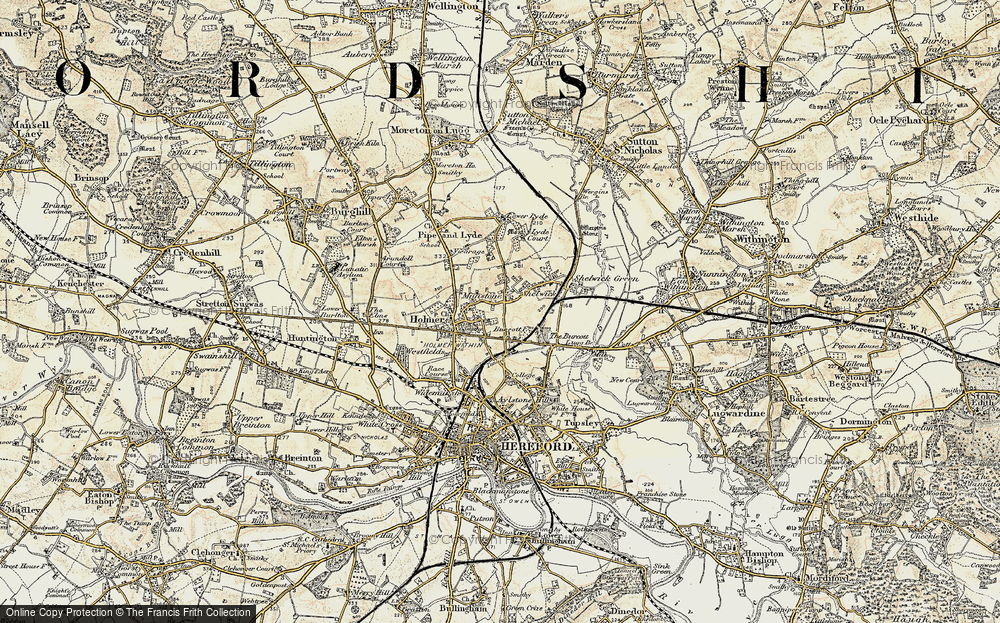 Old Map of Munstone, 1899-1901 in 1899-1901