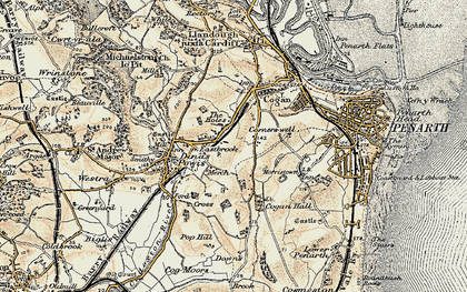 Old map of Murch in 1899-1900