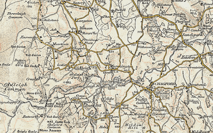 Old map of Murchington in 1899-1900