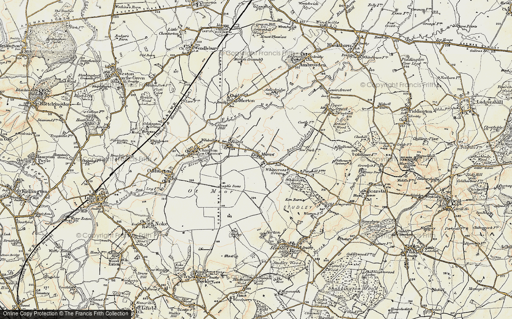 Old Map of Historic Map covering Whitecross Green in 1898-1899