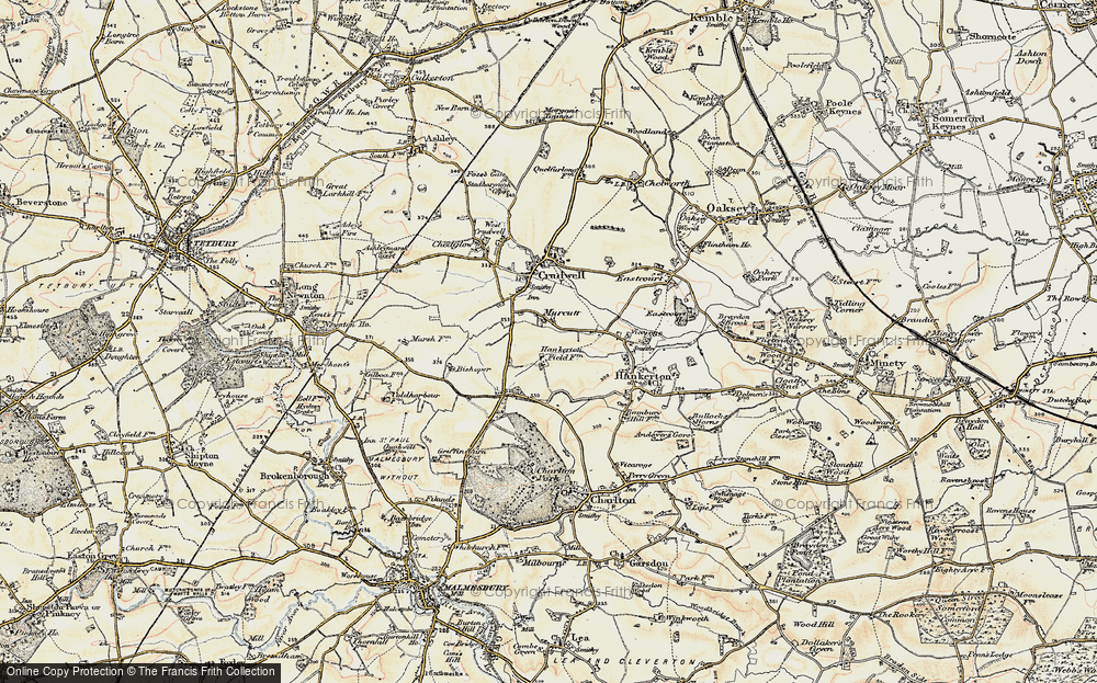 Old Map of Murcott, 1898-1899 in 1898-1899