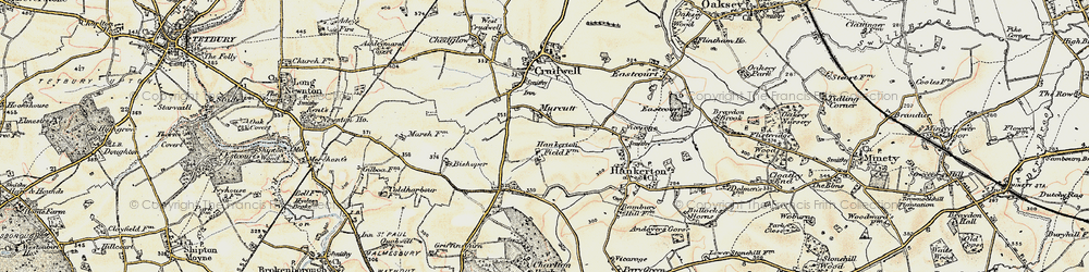 Old map of Murcott in 1898-1899