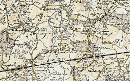 Old map of Borough Court in 1897-1909