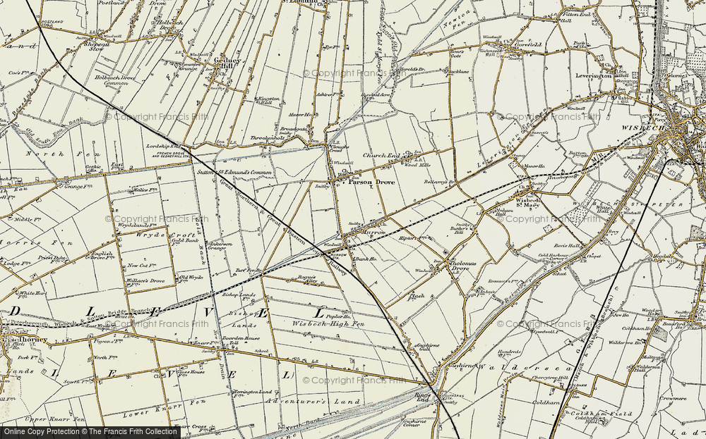 Old Map of Murrow, 1901-1902 in 1901-1902