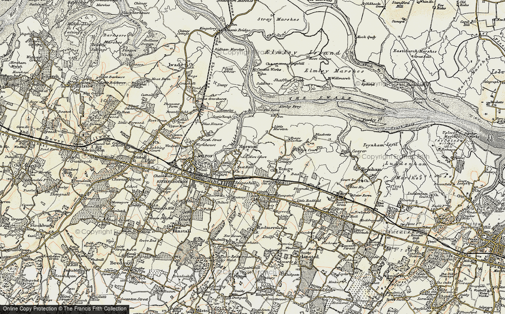 Old Map of Murston, 1897-1898 in 1897-1898