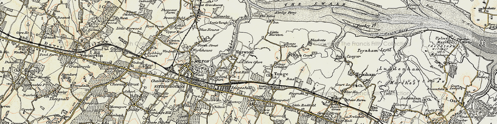 Old map of Binny Cotts in 1897-1898