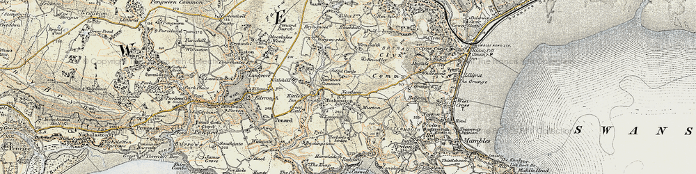 Old map of Murton in 1900-1901