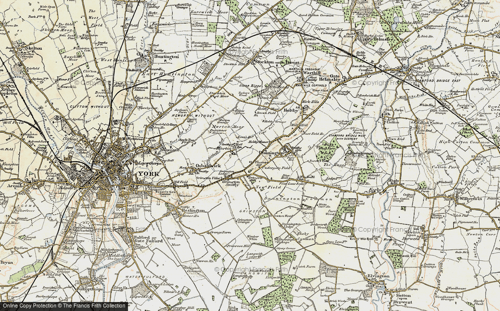 Old Map of Historic Map covering Yorkshire Museum of Farming in 1903