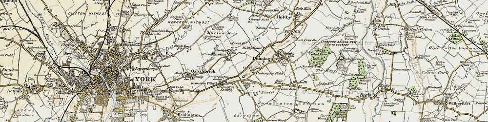 Old map of Yorkshire Museum of Farming in 1903