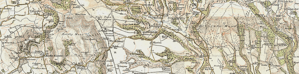 Old map of Wethercote in 1903-1904