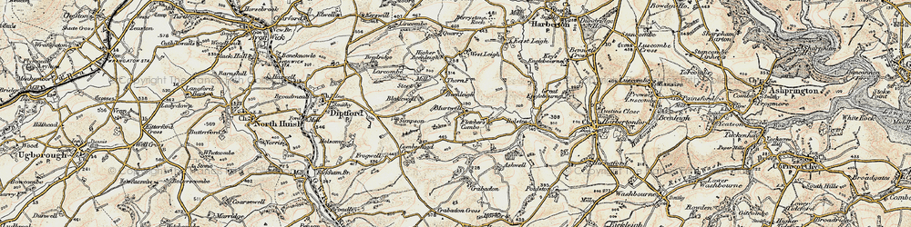 Old map of Ashwell in 1899