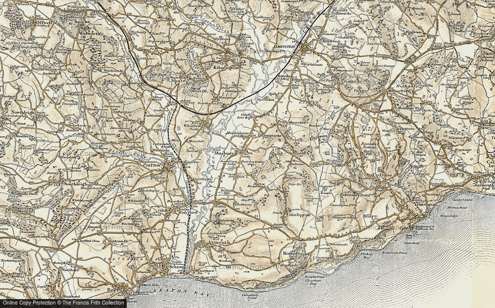 Old Map of Musbury, 1898-1900 in 1898-1900