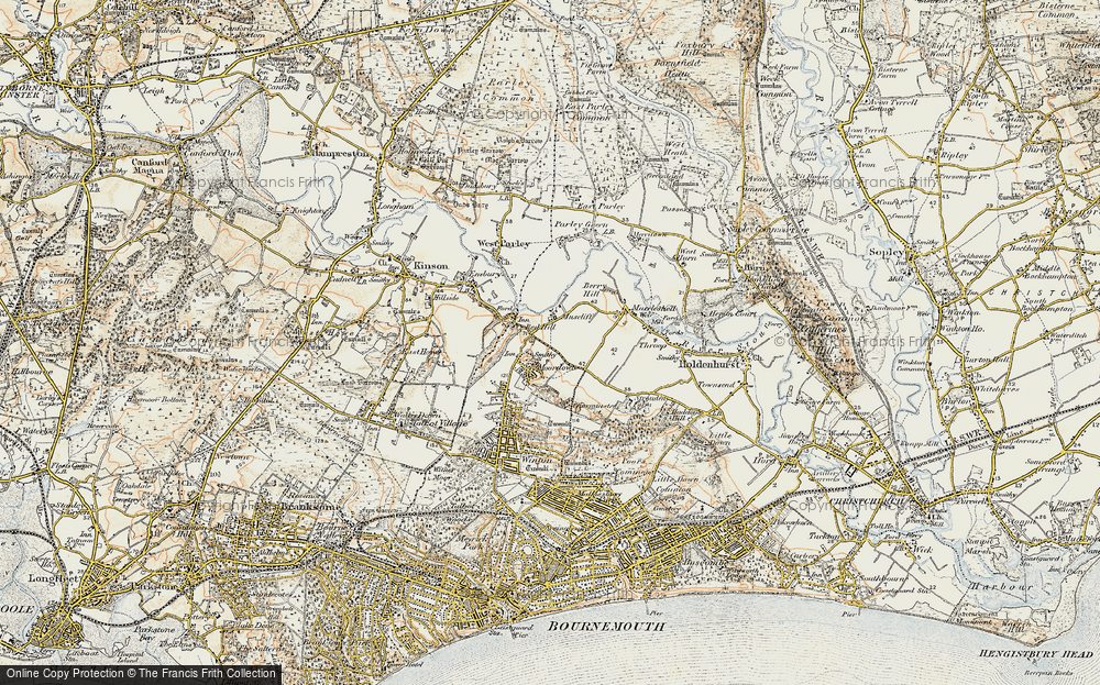 Old Map of Muscliff, 1897-1909 in 1897-1909