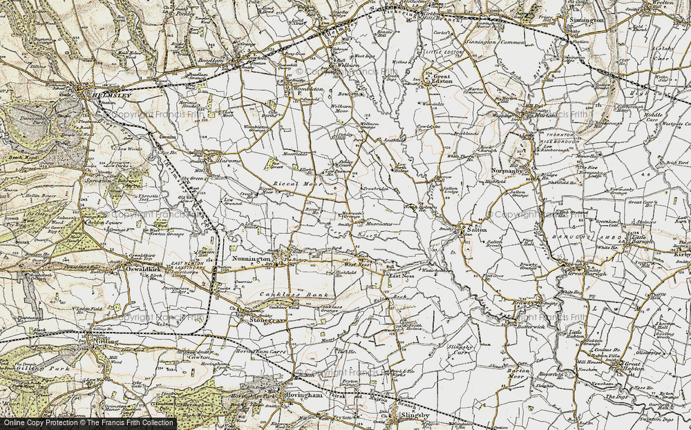 Old Map of Muscoates, 1903-1904 in 1903-1904