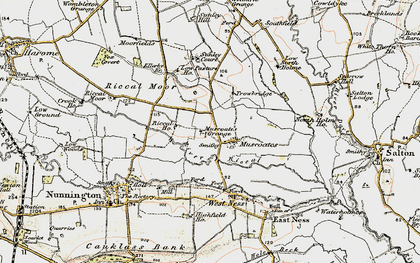 Old map of Muscoates in 1903-1904
