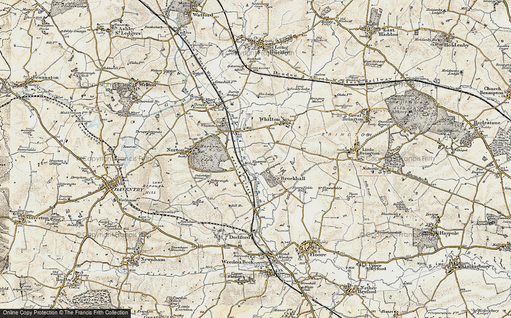 Old Map of Muscott, 1898-1901 in 1898-1901
