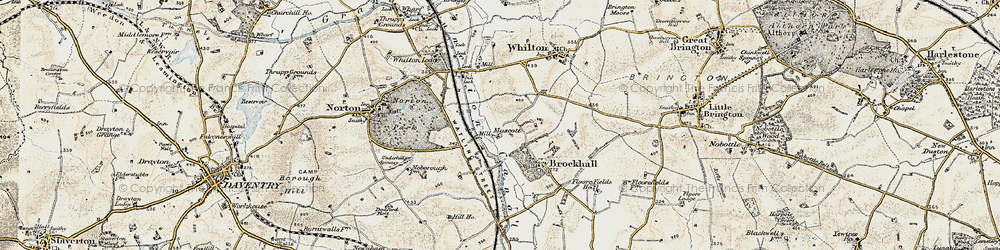 Old map of Muscott in 1898-1901