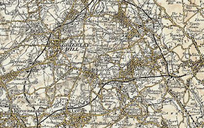 Old map of Mushroom Green in 1902
