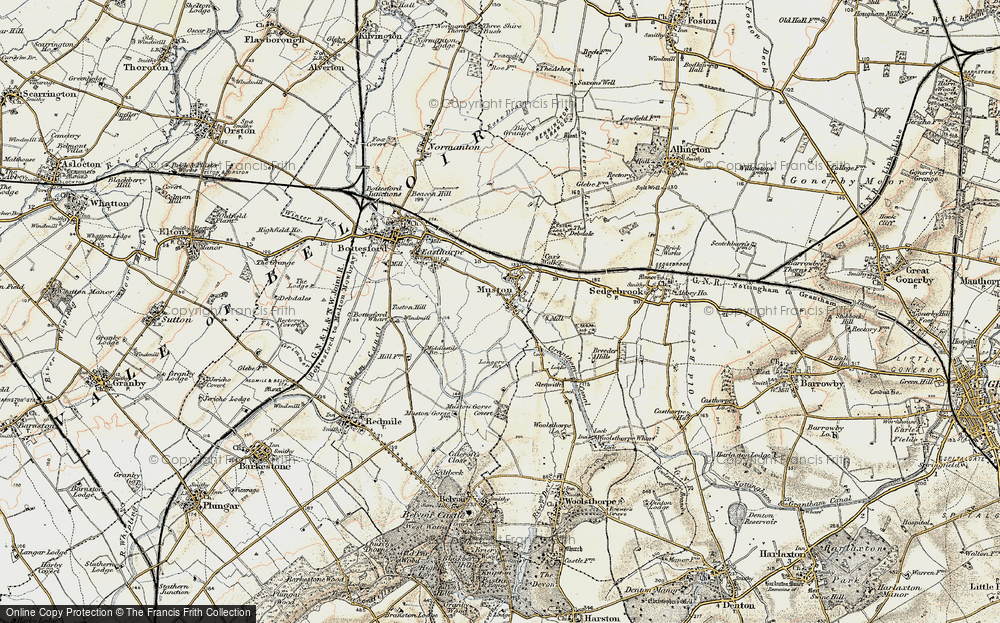 Old Map of Muston, 1902-1903 in 1902-1903