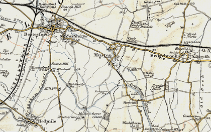 Old map of Muston in 1902-1903
