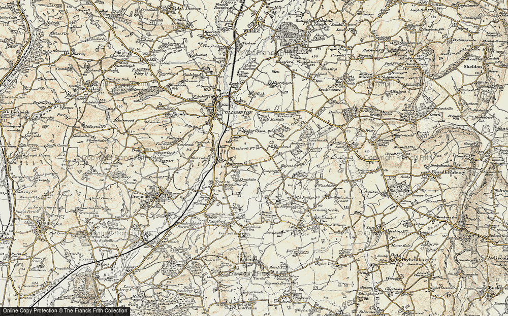 Old Map of Mutterton, 1898-1900 in 1898-1900